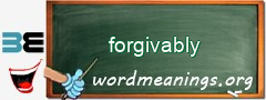 WordMeaning blackboard for forgivably